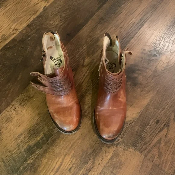 Freebird by Steven Cognac Leather Booties - Picture 3 of 8